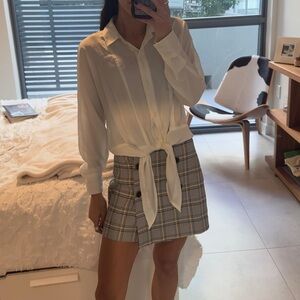 H&M Plaid Mini Skirt